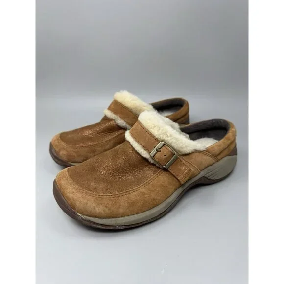 Merrell Encore Buckle Womens Size 8 Puff Cocoa Brown Closed Toe Slip On Clogs - Picture 3 of 7